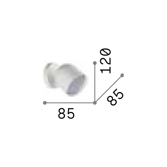 Спот DODO AP1 BIANCO 314105 Ideal Lux 1xGX53 | Osvetlenieto.bg