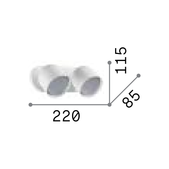Спот DODO AP2 OTTONE 327921 Ideal Lux 2xGX53 | Osvetlenieto.bg