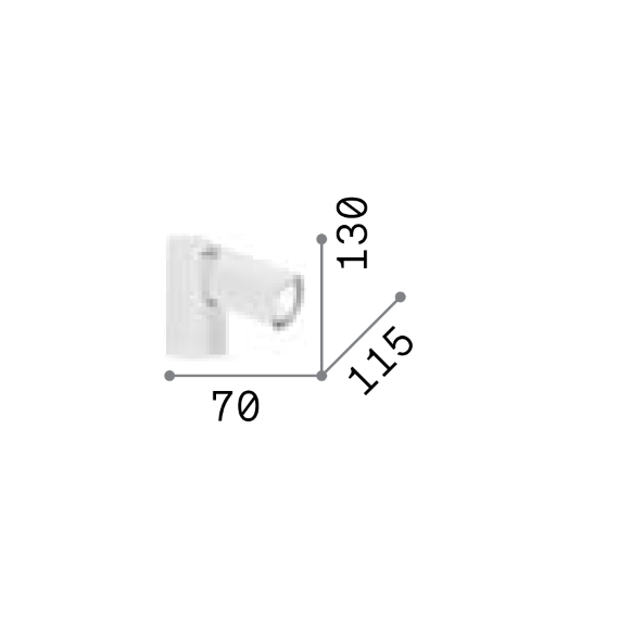 Спот RUDY AP1 ROUND BIANCO 229027 Ideal Lux 1xGU10 | Osvetlenieto.bg