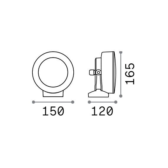 Фасаден аплик LITIO AP1 NERO 145341 Ideal Lux 1xGX53 IP66 | Osvetlenieto.bg