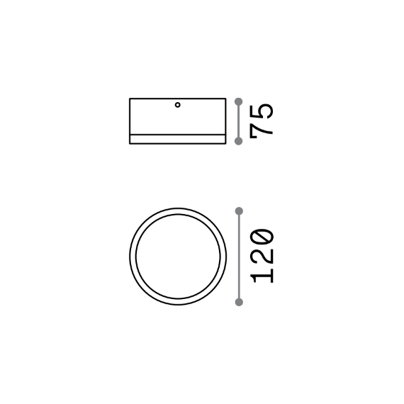 Фасаден аплик URANO PL1 SMALL ANTRACITE 168111 Ideal Lux 1xGX53 IP44 | Osvetlenieto.bg