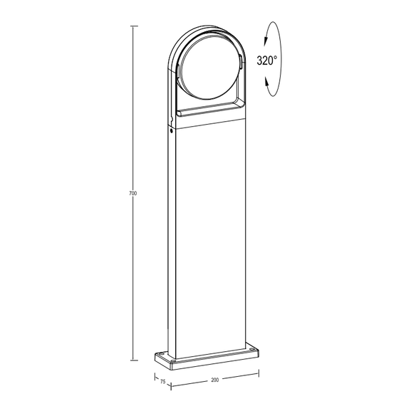 Градинска лампа FELE Lutec LED 11.2W IP54 7196301118 | Osvetlenieto.bg