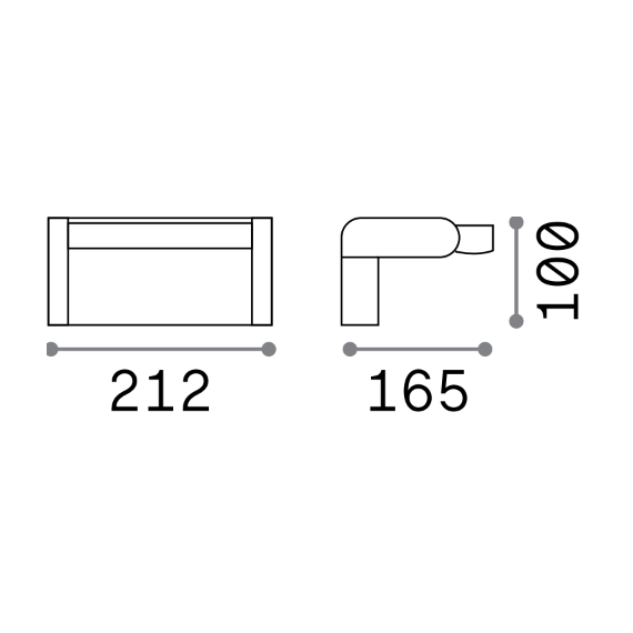 LED Фасаден аплик SWIPE AP NERO 287706 Ideal Lux  IP54 | Osvetlenieto.bg