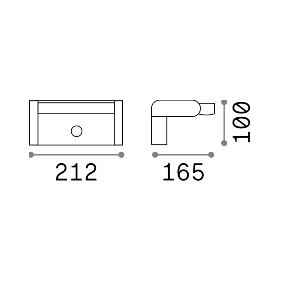 LED Фасаден аплик SWIPE AP SENSOR GRIGIO 326870 Ideal Lux  IP54 | Osvetlenieto.bg