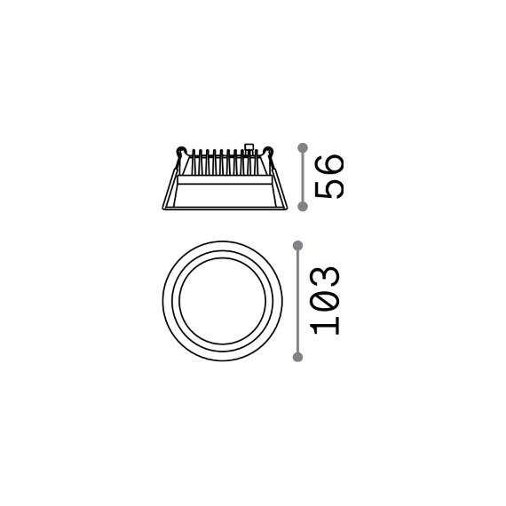 LED Луна за баня за вграждане DEEP FI 10W 3000K 249018 Ideal Lux | Osvetlenieto.bg