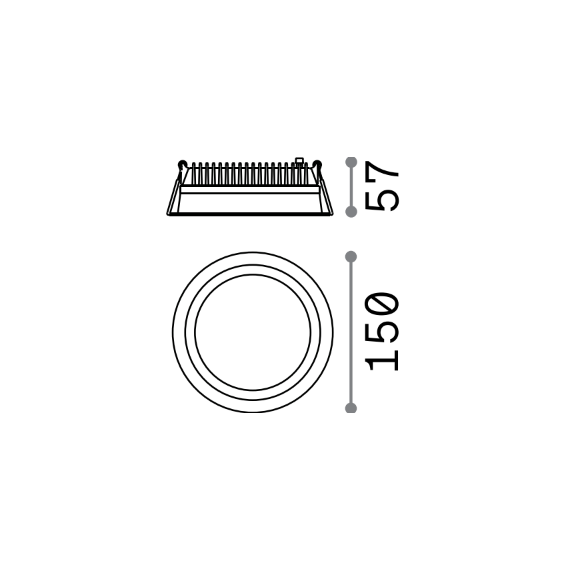 LED Луна за баня за вграждане DEEP FI 20W 4000K 249049 Ideal Lux | Osvetlenieto.bg