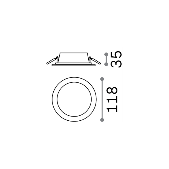 LED Луна за вграждане GROOVE FI 10W ROUND 4000K 147666 Ideal Lux | Osvetlenieto.bg