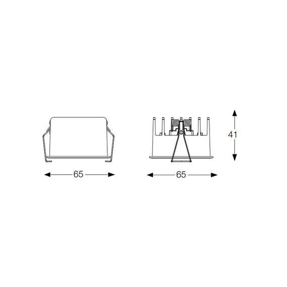 LED Луна за вграждане LIKA FI SLIM SQUARE 10W 3000K NERO 369518 Ideal Lux | Osvetlenieto.bg