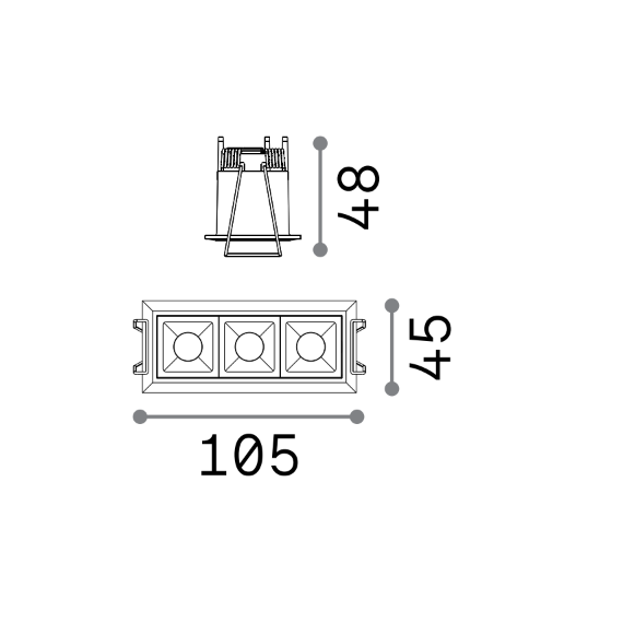 LED Луна за вграждане LIKA FI TRIM 08W 4000K BIANCO 367316 Ideal Lux | Osvetlenieto.bg