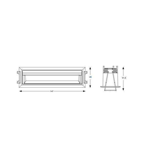 LED Луна за вграждане LIKA FI TRIM WALLWASHER 12W 3000K BIANCO 367323 Ideal Lux | Osvetlenieto.bg