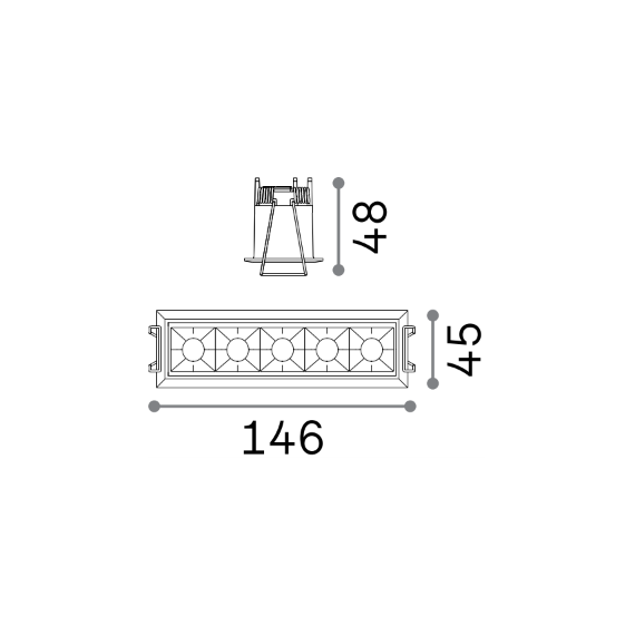 LED Луна за вграждане LIKA FI TRIM 12W 3000K BIANCO 206219 Ideal Lux | Osvetlenieto.bg