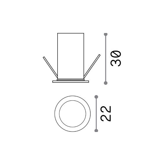 LED Луна за вграждане QUARK FI 2.8W 3000K NE 305844 Ideal Lux | Osvetlenieto.bg