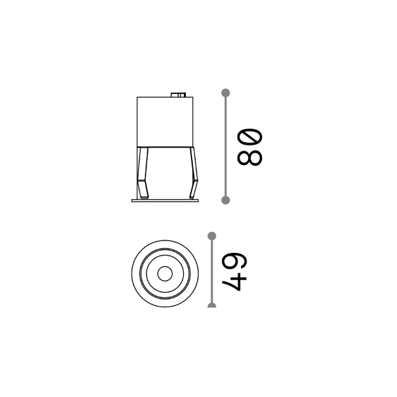 LED Луна за вграждане QUARK FI 9.0W 3000K BI 344836 Ideal Lux | Osvetlenieto.bg