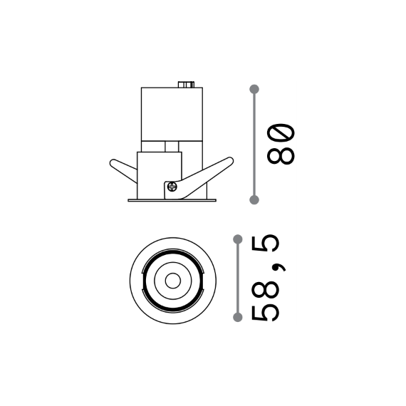 LED Луна за вграждане QUARK FI 9.0W ADJUSTABLE 3000K BI 344829 Ideal Lux | Osvetlenieto.bg