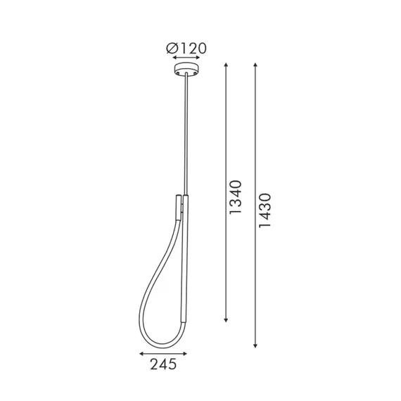 LED Полилей MALPO V43175PBK700 Aca Lighting 12W 3000K | Osvetlenieto.bg