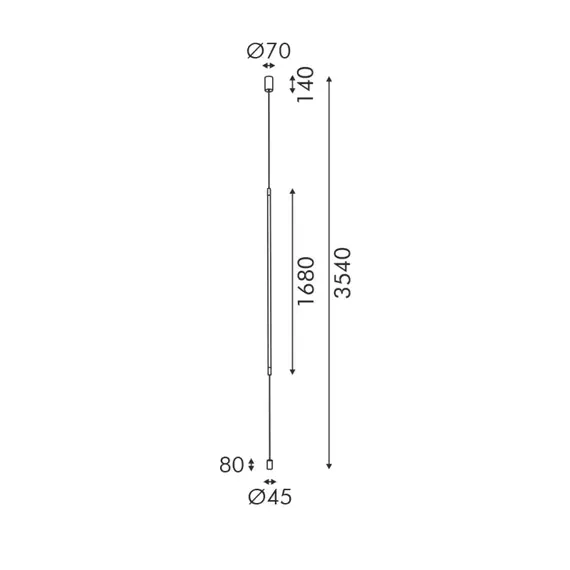 LED Полилей MALPO V43176PBK1800 Aca Lighting 20W 3000K | Osvetlenieto.bg