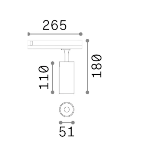 LED Спот за шина 4L FOX 08W CRI90 3000K 1-10V BIANCO 302546 Ideal Lux | Osvetlenieto.bg
