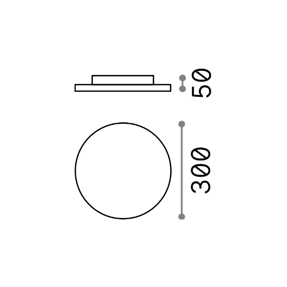 LED Външен плафон MIB PL ROUND 4000K 202945 Ideal Lux  IP65 | Osvetlenieto.bg