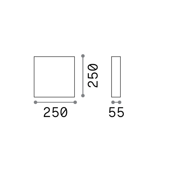 LED Външен плафон SNOW PL 4000K 326245 Ideal Lux  IP65 | Osvetlenieto.bg