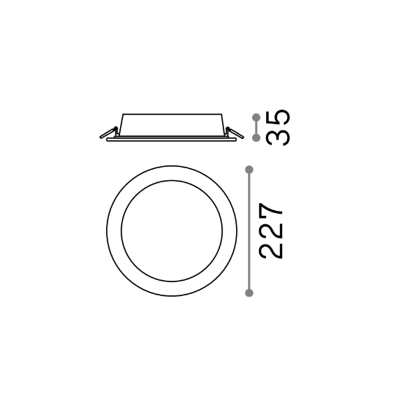 LED Луна за вграждане GROOVE FI 30W ROUND 3000K 124018 Ideal Lux | Osvetlenieto.bg