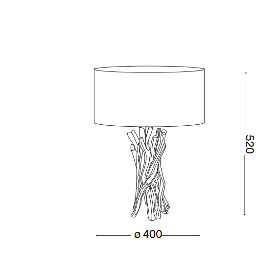 Настолна лампа DRIFTWOOD TL1 129570 Ideal Lux 1xE27 | Osvetlenieto.bg