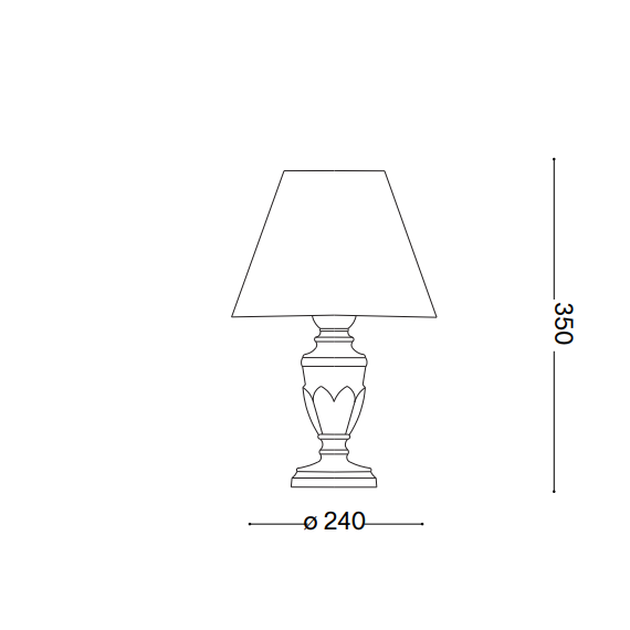 Настолна лампа FIRENZE TL1 BIANCO 012889 Ideal Lux 1xE14 | Osvetlenieto.bg