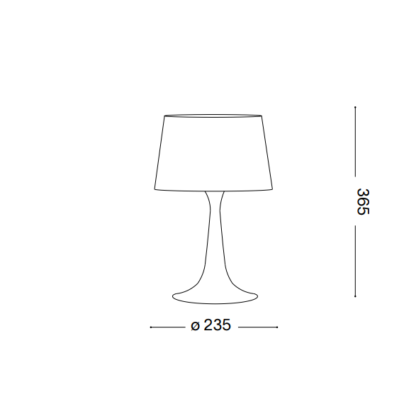 Настолна лампа LONDON TL1 BIANCO 110530 Ideal Lux 1xE27 | Osvetlenieto.bg