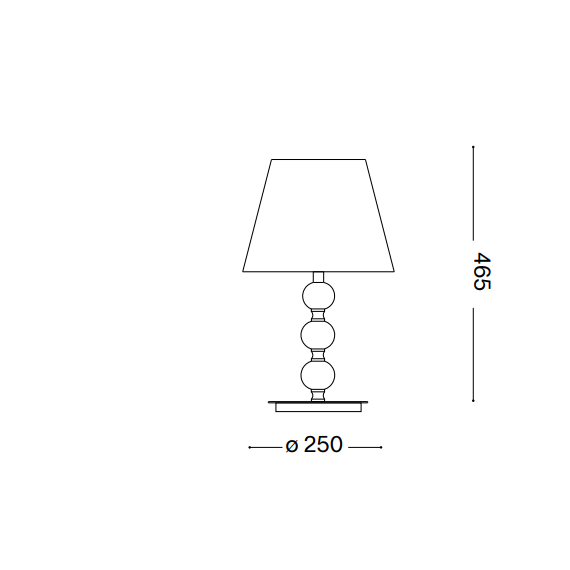 Настолна лампа QUEEN TL1 MEDIUM 077741 Ideal Lux 1xE27 | Osvetlenieto.bg