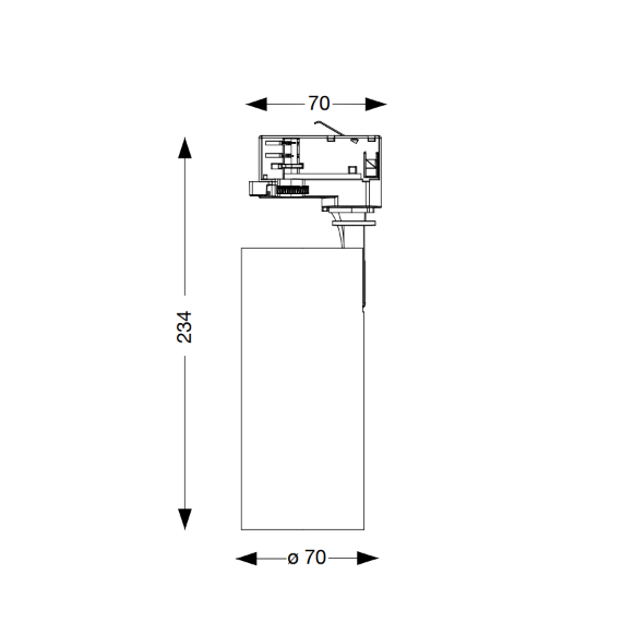 LED Спот за шина 4L FOX 25W CRI80 3000K ON-OFF NERO 250441 Ideal Lux | Osvetlenieto.bg