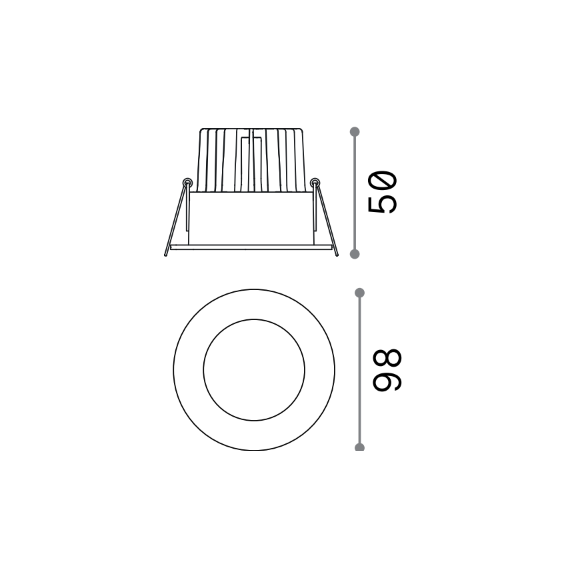 LED Луна за вграждане ROOM-65 FI ROUND BI 252025 Ideal Lux | Osvetlenieto.bg