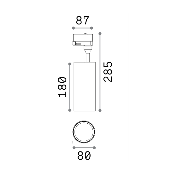 LED Спот за шина 4L SMILE 30W CRI80 50° 3000K NE 190068 Ideal Lux | Osvetlenieto.bg