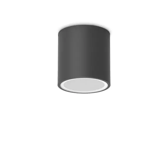 Външен плафон TECHO PL1 D09 ROUND NERO 318141 Ideal Lux 1xGU10 IP54 | Osvetlenieto.bg