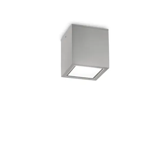 Външен плафон TECHO PL1 D09 SQUARE GRIGIO 326894 Ideal Lux 1xGU10 IP54 | Osvetlenieto.bg
