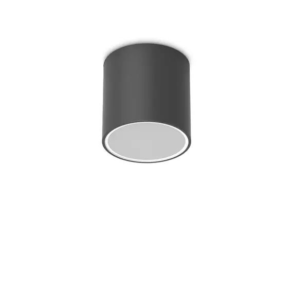 Външен плафон TECHO PL1 D15 ROUND NERO 342719 Ideal Lux 1xGU10 IP54 | Osvetlenieto.bg