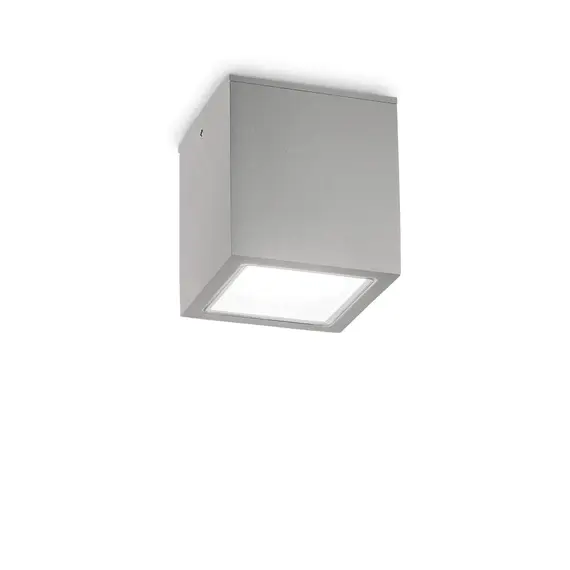Външен плафон TECHO PL1 D15 SQUARE GRIGIO 326887 Ideal Lux 1xGU10 IP54 | Osvetlenieto.bg