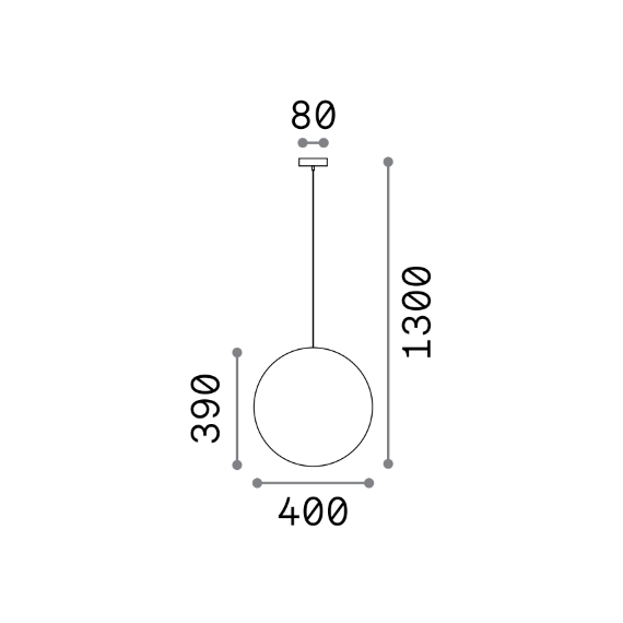 Външна висяща лампа SOLE SP1 D40 136004 Ideal Lux 1xE27 IP44 | Osvetlenieto.bg