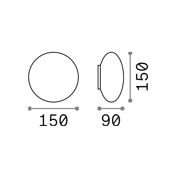 Фасаден аплик BUBBLE AP2 158907 Ideal Lux 2xG9 IP54 | Osvetlenieto.bg