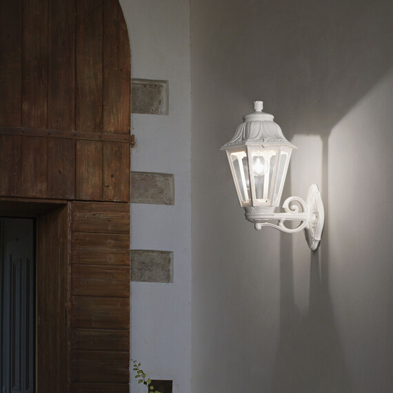 Фасаден аплик DAFNE AP1 BIG BIANCO 120423 Ideal Lux 1xE27 IP55 | Osvetlenieto.bg