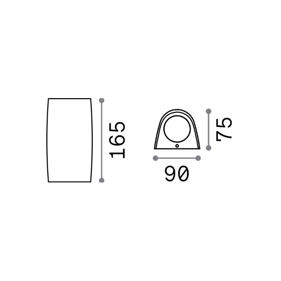 Фасаден аплик KEOPE AP1 BIANCO 147765 Ideal Lux 1xGU10 IP55 | Osvetlenieto.bg