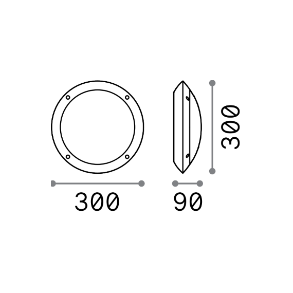Фасаден аплик POLAR-1 AP1 ROUND NERO 096674 Ideal Lux 1xE27 IP66 | Osvetlenieto.bg
