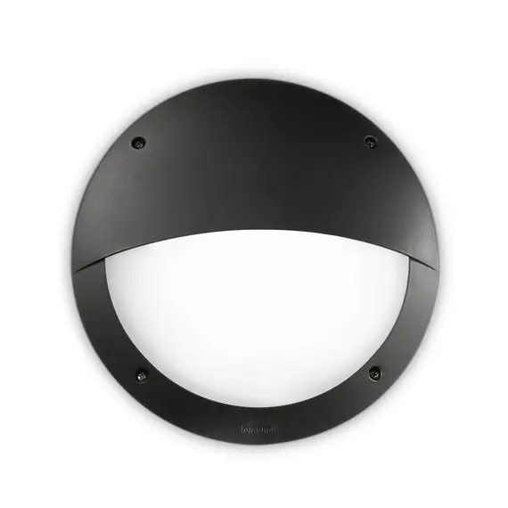 Фасаден аплик POLAR-2 AP1 ROUND NERO 096698 Ideal Lux 1xE27 IP66 | Osvetlenieto.bg