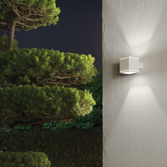 Фасаден аплик SNIF AP1 SQUARE BIANCO 144276 Ideal Lux 1xG9 IP44 | Osvetlenieto.bg