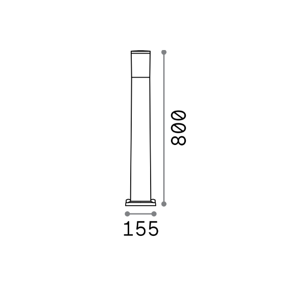 Градинска лампа ATENA PT1 BIANCO 198644 Ideal Lux 1xE27 IP55 | Osvetlenieto.bg