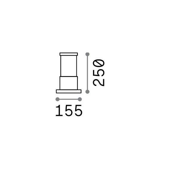 Градинска лампа TRONCO PT1 H25 ANTRACITE 369761 Ideal Lux 1xE27 IP65 | Osvetlenieto.bg
