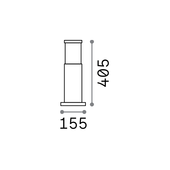 Градинска лампа TRONCO PT1 H40 COFFEE 248271 Ideal Lux 1xE27 IP65 | Osvetlenieto.bg