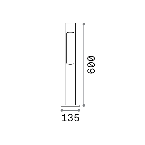 Градинска лампа ACQUA PT1 COFFEE 246918 Ideal Lux 1xG9 IP44 | Osvetlenieto.bg