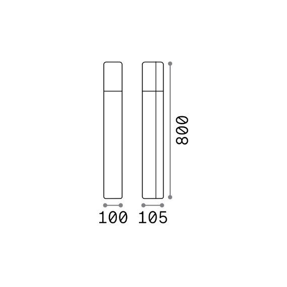 Градинска лампа PULSAR PT1 ANTRACITE 135908 Ideal Lux 1xE27 IP44 | Osvetlenieto.bg