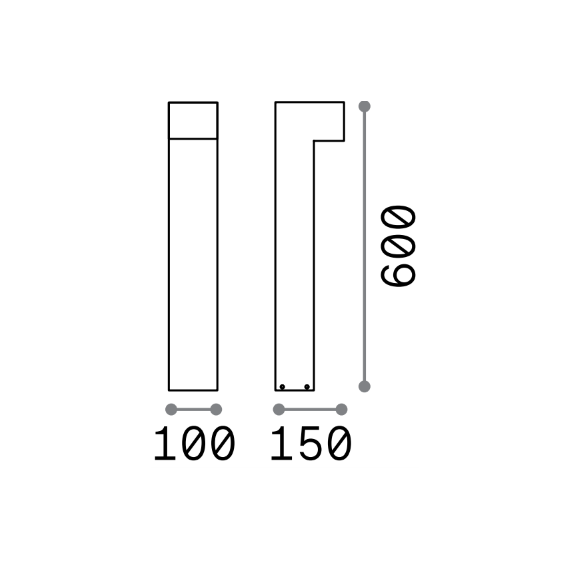 Градинска лампа SIRIO PT1 H60 ANTRACITE 115078 Ideal Lux 1xGX53 IP65 | Osvetlenieto.bg
