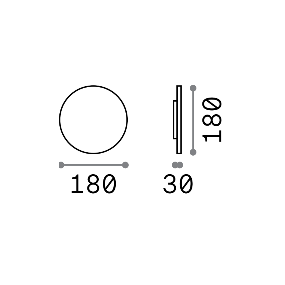 LED Фасаден аплик PUNTO AP D18 ANTRACITE 313511 Ideal Lux  IP54 | Osvetlenieto.bg