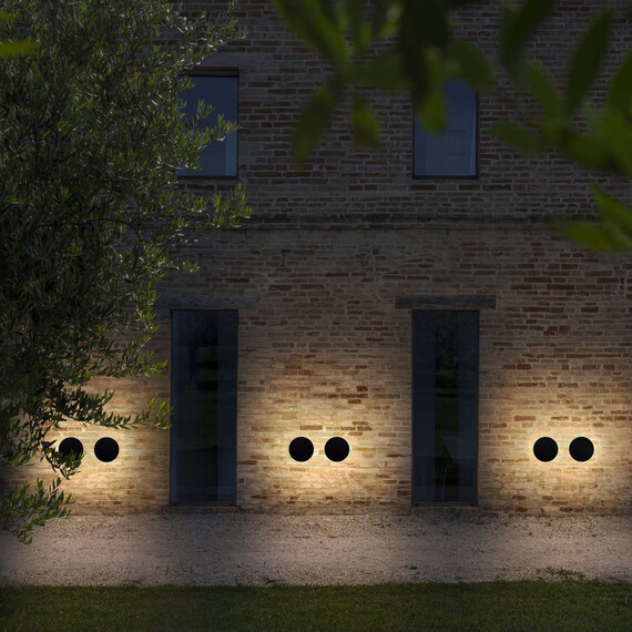 LED Фасаден аплик PUNTO AP D30 NERO 328577 Ideal Lux  IP54 | Osvetlenieto.bg